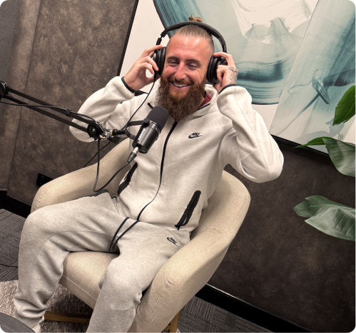 brodie salnitro speaking on a podcast