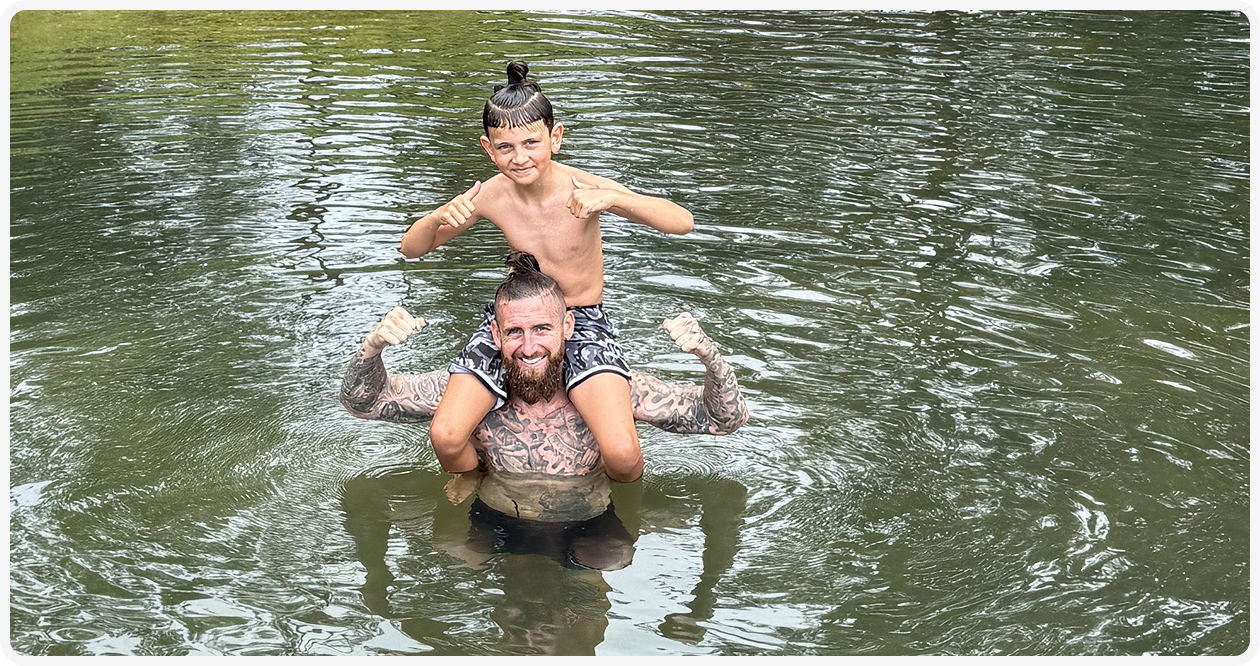 brodie salnitro spending quality time with hes son